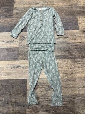 Lou Lou and Company 2T Pajama Set Catus Print
